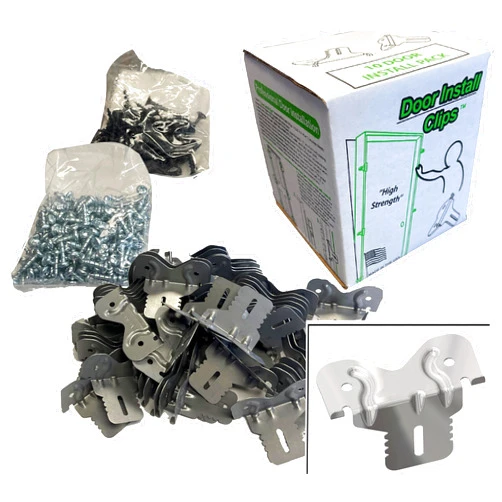 Door install kit Door Install Clips | Super Strong & Rigid | Patented Strength Gussets