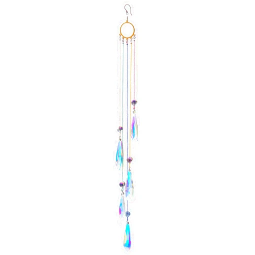 Yeazon Suncatcher, Colorful Drop Prism Crystal Sun Catcher Rainbow Maker Hanging Ornament for Indoor Outdoor Window Home Garden Christmas Party Wedding Decor