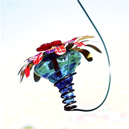 Jackson & Perkins Sugar Shack Hummingbird Feeder, Hand-Crafted Upcycled Birdfeeder, Hanging