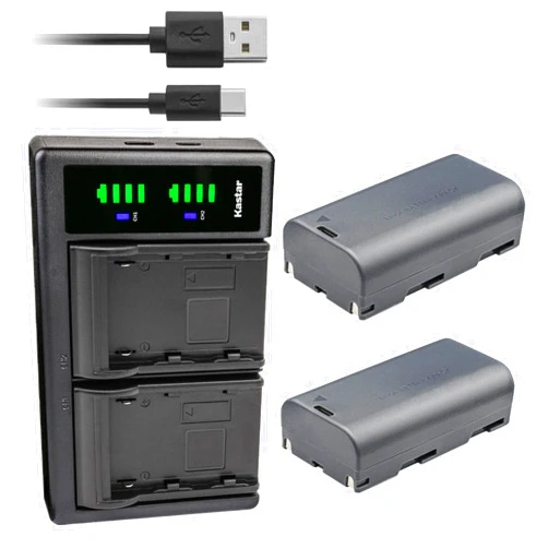 Kastar 2-Pack Battery and LTD2 USB Charger Compatible with Huepar S03CG/S03DG, S04CG 4D Cross Line Laser Level, 503DG, 503CG/503CR, 602CG/602CR, 603CG/603CR - 3D Laser Level
