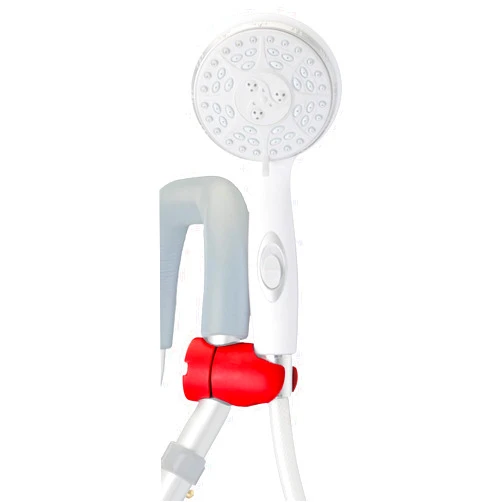 NOVA Medical Products Hand Held Shower Holder Attachment for Bath Seat, Transfer Bench, Bath Stool, Shower Commode, Universal Fit, red