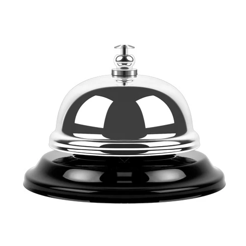 Anyongora Call Bell 3.35 Inch Diameter with Metal Anti-Rust Construction, Desk Bell, Service Bell for Hotels, Schools, Restaurants, Kitchen, Shop, Hospitals, Desk Service Bell, Silver