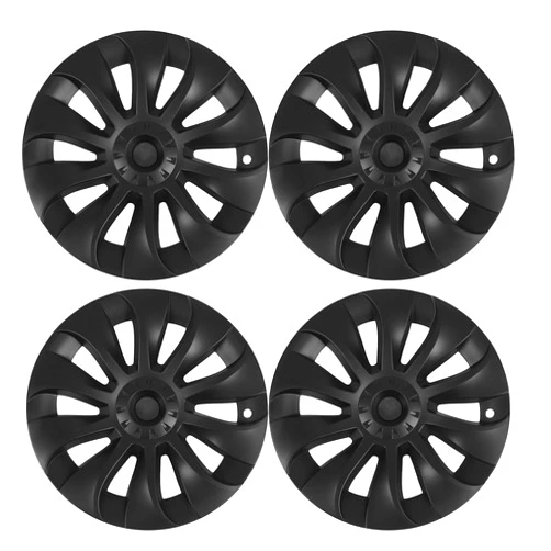 NDNCZDHC 4Pcs Hubcap Wheel Covers Matte Black Stylish Durable Wear Resistant Replacement for Model Y