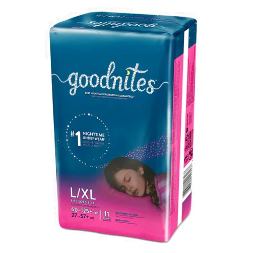 Goodnites, Girls Bedwetting Underwear, L/XL, 11 Ct