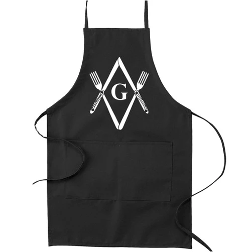 The Masonic Exchange Knives & Forks Square & Compass Masonic Cooking Kitchen Apron