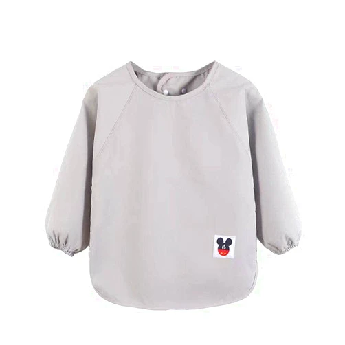 COTIMO Baby Long Sleeve Bib, Baby Toddler Bib, 6-36 Months, Waterproof and Stain Resistant Fabric, Art Workwear, Feeding Bib