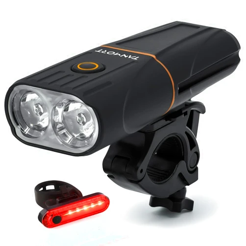 TANMORT Bike Lights for Night Riding, USB Rechargeable Bike Light, Bicycle Headlight with Power Bank Function, Super Bright Mountain Bike Front Light