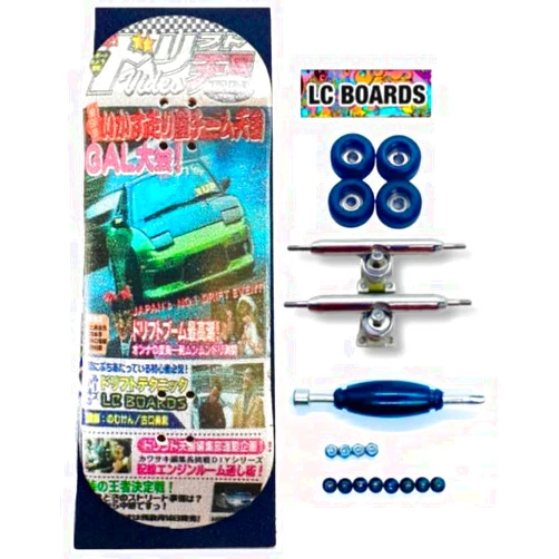Generic LC Boards Fingerboard 98X34 Complete TENGOKU Graphic with Foam Grip Tape