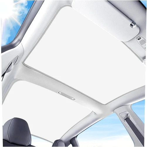 JOJOY LUX 2024 Model 3 Sunshade Roof, Patent Magnetic Seamless Design for Tesla Model 3 Sunshade Accessories with No Gaps at All, Heat Insulating Sun Shade, with Storage Bag,ICY Gray
