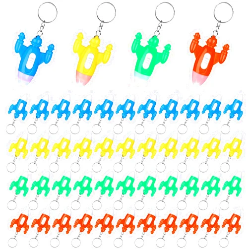Oppaxf 48Pack Helicopter Mini Flashlight Keychain Rocket LED Flashlight Colorful LED Flashlight Small Flashlights for Kids Mini LED Flashlight Keychain, Airplane Key Ring Astronaut Party Favors(Airplane)