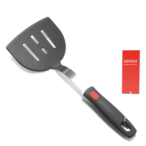 Vovoly Silicone Flexible Pancake Spatula Turner with Lengthed Handle, Vovoly Spatulas Silicone Heat Resistant, Non Scratch,Great for Non Stick cookware
