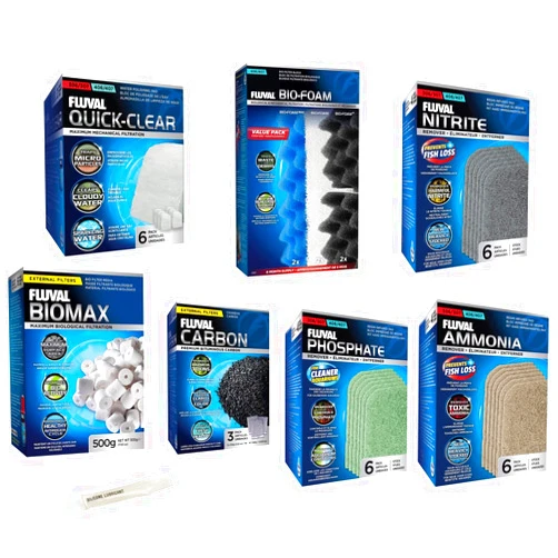 Inland Seas Fluval 406/407 Canister Filter Semi Annual Maintenance & Replacement Filter Media Kit Plus Bundle (8 Items)