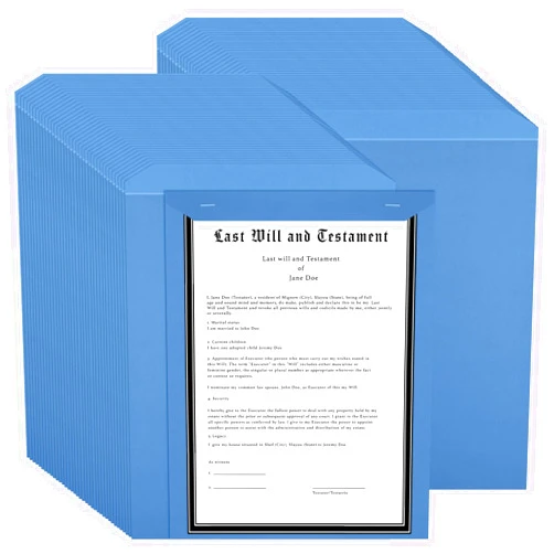 Youdaju 150 Pack Manuscript Covers Blue Manuscript Paper Letter Size Will Cover Top Bound Business Report Covers Legal Document Cover Book Cover for Judges and Other Practitioners