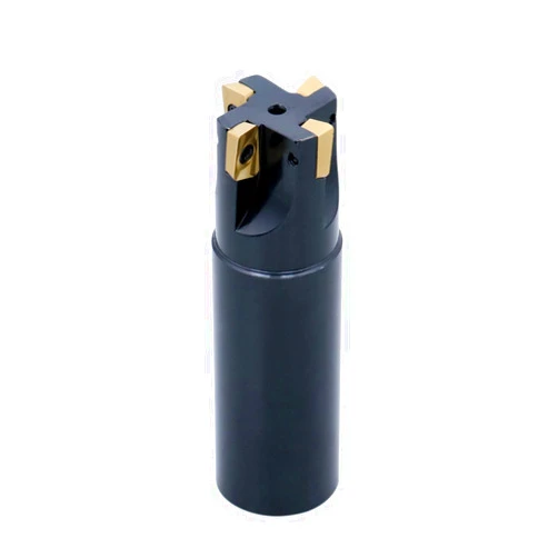 Accusize Industrial Tools 1'' 90 Deg Square Shoulder Indexable End Mill, 3-1/2'' Oal, Apkt11t3 Carbide Inserts, 4 Flute, 0056-0920