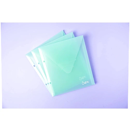Sizzix STO Insert, Sm, 3Pk Die Storage Envelopes Mint Julep, 3 Count (Pack of 1), Multicolor