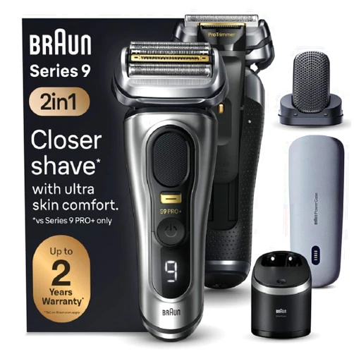 Braun Series 9 PRO+ Electric Shaver, Shaving Kit with 5 Pro Shave Elements and ProComfort Head, SmartCare Center