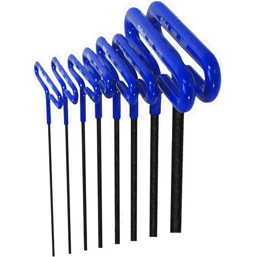 Eklind Tool EKLIND 55168 Cushion Grip Hex T-Key allen wrench - 8pc set Metric MM sizes 2-10 (6In shaft)