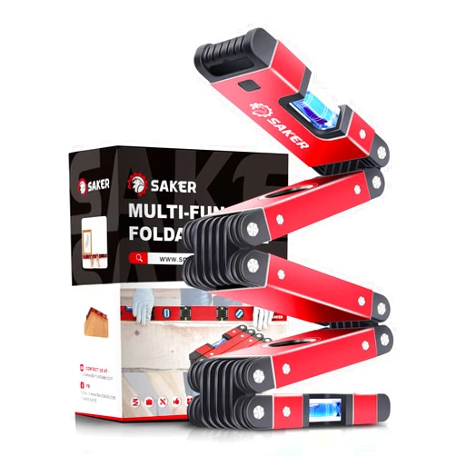 Saker Multi-function Foldable Level, 28-Inch Leveler Tool,Gifts for Men,Multi-Angle Measurement Woodworking Tools,Precise Leveling In Any Position,Folding Level Tool To Save Your Precious Time