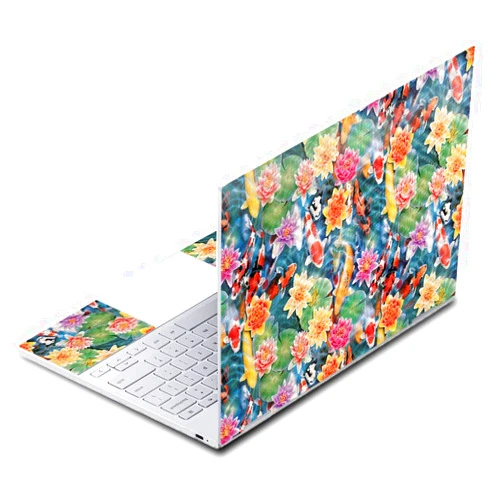 MIGHTY SKINS MightySkins Carbon Fiber Skin for Google Pixelbook - Koi Pond | Protective, Durable Textured Carbon Fiber Finish | Easy to Apply, Remove, and Change Styles | Made in The USA
