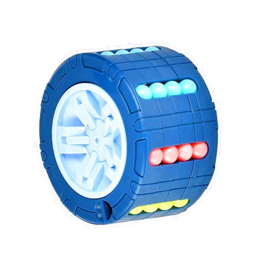 Generic Magic Bean Puzzle Finget Spinner, Rotating Fidget Cube Toy Set, Adult Fidget Spinner for Anxiety Relief Therapy, Great Gift for Adults Teens Boys Kids (Blue)