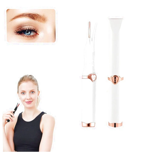 NureBe Electric Eyelash Curler - Mini USB Rechargeable Heated Curler for Instant Glam, Fast 8s Heat Up with 3 Adjustable Heat Modes (White)