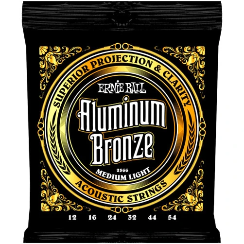 Ernie Ball 2566 Aluminum Bronze Medium-Light Acoustic Guitar String Set (12-54)