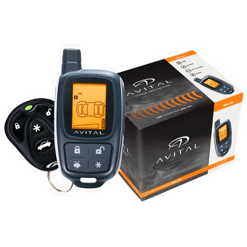 Avital 3305L 2-Way LCD Security System with 4-Button LCD Remote