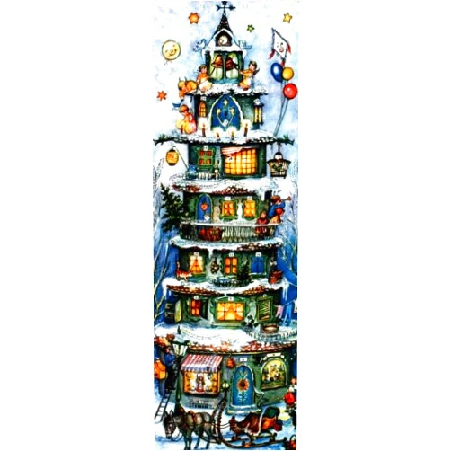 Richard Sellmer Verlag Company Tall Christmas House German Advent Calendar Christmas Countdown Made in Germany