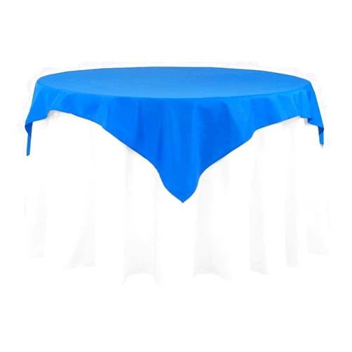 CV Linens RCZ Decor Economy Royal Blue Polyester Table Overlay - 54