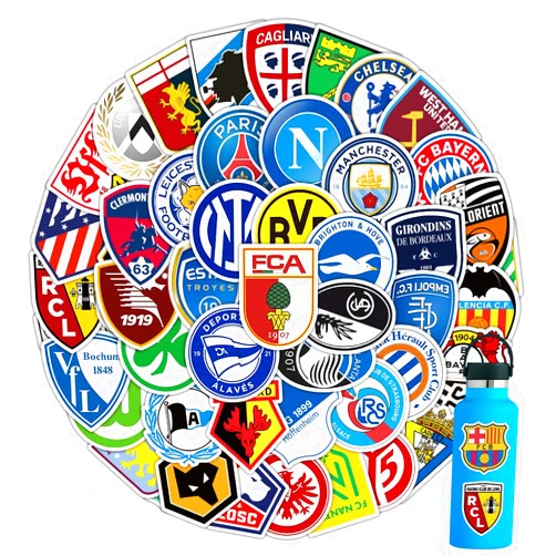 STKR 102Pcs Soccer Team Club Fans Logo Sport Stickers for Boys，2022 World Cup Football Sticker，Vinyl Waterproof Decal for Water Bottles Car Laptop Luggage Motorcycle Snowboard Phone Cute Decal Kids Teens