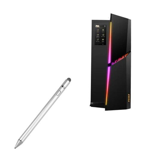 BoxWave Stylus Pen Compatible with MSI MEG Trident X2 13th - AccuPoint Active Stylus, Electronic Stylus with Ultra Fine Tip - Metallic Silver