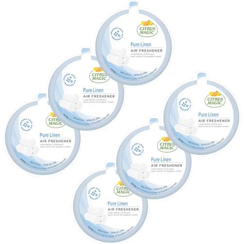 Citrus Magic Odor Absorbing Solid Air Freshener, Pure Linen, 8-Ounce, Pack of 6