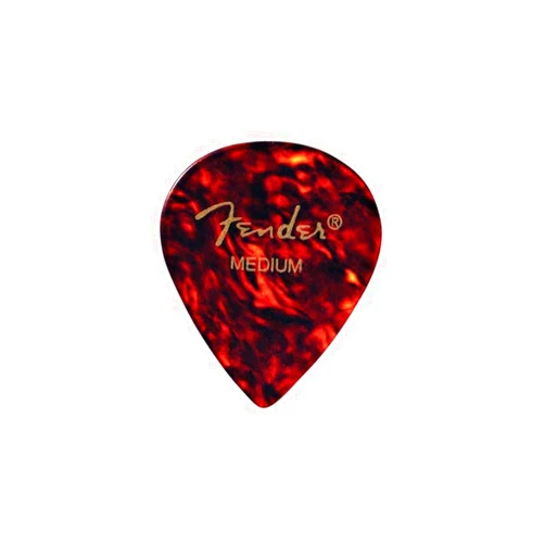 Fender Classic Celluloid Guitar Picks 551 Shape, Tortoise Shell, Extra Heavy, 12-Pack