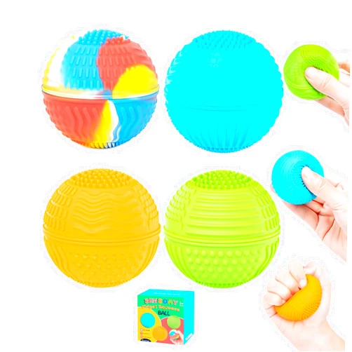 Enwokran Stress Balls for Adults&Teens - Silicone Mind & Body Ball Grip Strength Finger Strengthening |Sensory Fidget Toys | Anxiety Relief Calming Tool | Squeeze Balls for Autism & ADHD (Mix Color)