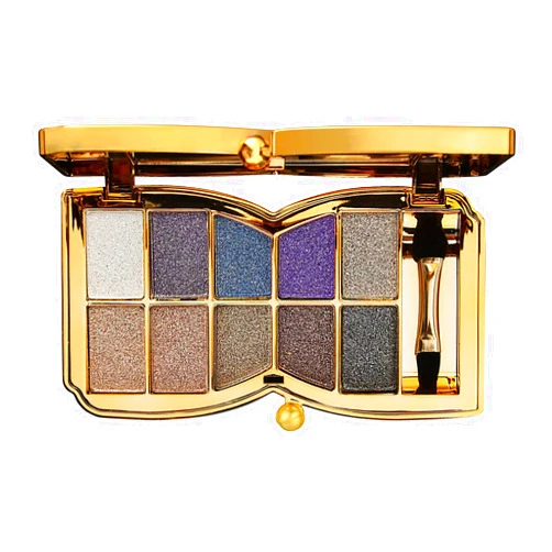 EwiutoijngiQan Glitter Eyeshadow Palette,10 Colors Sparkle Shimmer Eye Shadow Highly Pigmented Long Lasting Makeup Set Gold Small, Powder (Type 3)