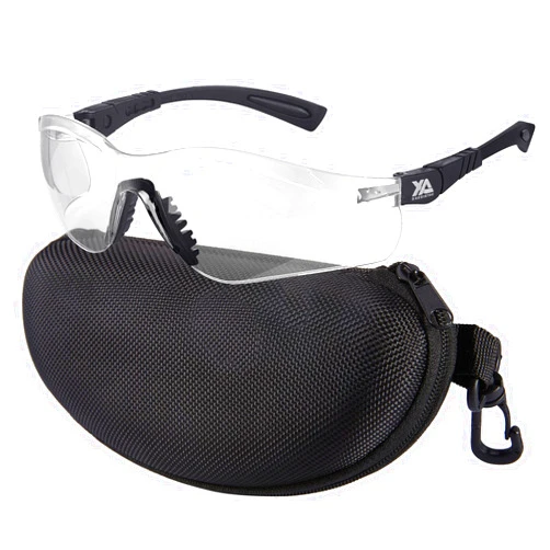 xaegistac Shooting Glasses Anti-fog Shooting Range Eye Protection, Adjustable Safety Glasses with Zipper Hard Case