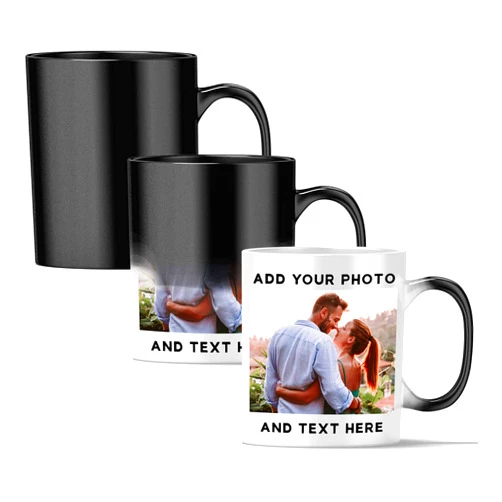 Brd Gifts 11oz Personalized Magic Coffee Mug with Photo, Picture - Heat Sensitive Custom Coffee Mug | Color Changing Cups, Tazas Magicas Personalizadas