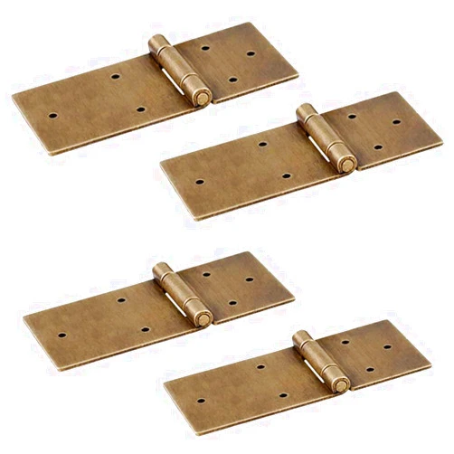 BEKORE Kitchen Doors Cabinet Hinges,Cupboard Door Clip-on,4Pcs Antique Pure Brass Hinges Furniture Cabinet Drawer Door Hinges Hardware