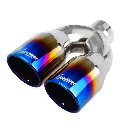Upower 2.5 Inch Inlet 3.5 Inch Outlet Dual Exhaust Tips Tailpipe 2.5