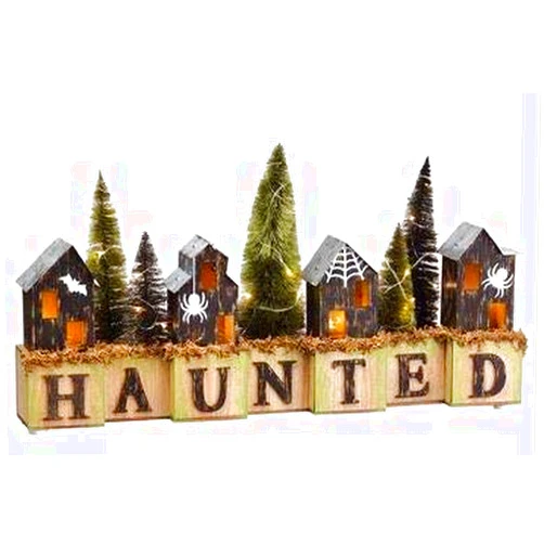 Allstate Floral and Gifts Haunted House with Battery-Operated Light 9.25