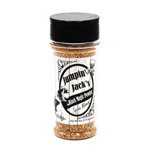 Jumpin' Jack's Deep Fork Jumpin’ Jack’s Black Magic Powder - All Natural Gourmet Specialty Spice Blend - Flavorful All-Purpose Seasoning & Rub Perfect for eak, Chicken, Pork, Fish, & Ribs - 6 oz