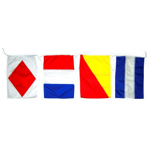 TaylorMade TAYLOR MADE PRODUCTS Decorative String of International Code Signals, 12 Assorted Color Nylon Boat Flag Set, 12