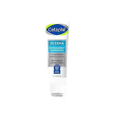 CETAPHIL ECZEMA RESTORADERM Itch Relief Gel, For Eczema Prone Skin, 2 fl oz, Instantly Soothes, 12 Hour Itch Relief, 0.5% Skin Protectant Colloidal Oatmeal, Steroid Free