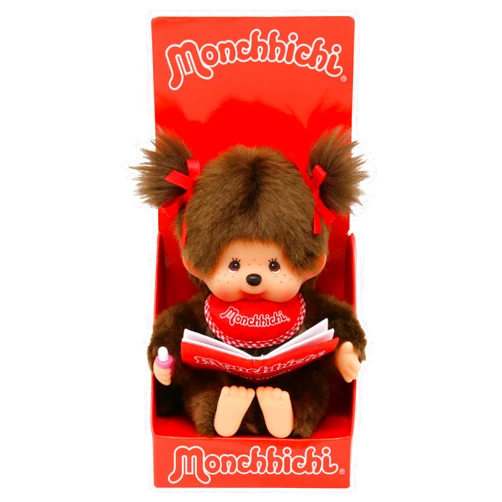 Sekiguchi Monchhichi Sekiguchi Sitting & Reading Girl Plush Doll