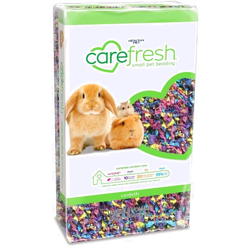 Carefresh 99% Dust-Free Confetti Natural Paper Small Pet Bedding with Odor Control, 23 L