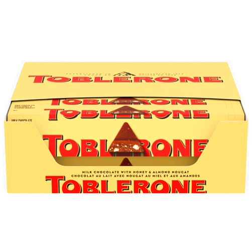 Toblerone Milk Chocolate Bar with Honey and Almond Nougat, 20 - 3.52 oz Bars