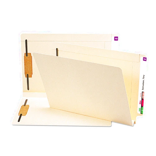 Smead Extra Capacity End Tab Fastener File Folder, Shelf-Master® Reinforced Straight-Cut Tab, 2 Fasteners, 1-1/2