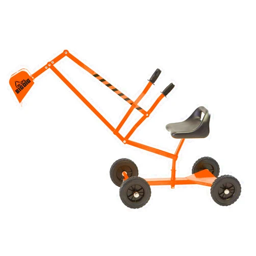 The Big Dig and Roll Special Edition Sandbox Sand Digger Excavator Crane with 360 Degree Rotation Base for Children 3 Years Old and Up, Orange