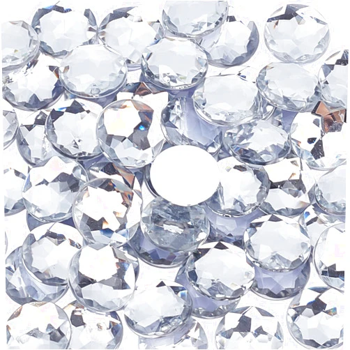 FINGERINSPIRE 60Pcs 20mm Self-Adhesive Acrylic Clear Rhinestones with Container Flat Back Round Crystal Circle Gems Sparkling Plastic Stickers for Costume Making Cosplay Jewels Crafts