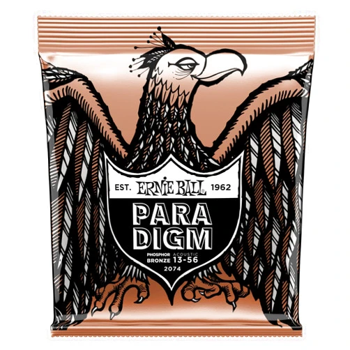 Ernie Ball Paradigm Medium Phosphor Bronze Acoustic Guitar Strings, 13-56 Gauge (P02074)